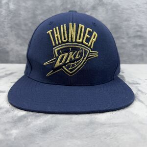 Mitchell & Ness NBA Oklahoma City OKC Thunder Fitted Hat Wool Blend Size 7